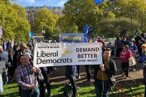 Telford and Wrekin Lib Dems march for a final say