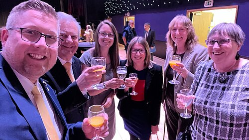 The new Telford & Wrekin Lib Dem Council group celebrate their success at the local elections