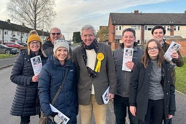 A group of Lib Dem campaigners