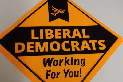 Lib Dem window poster