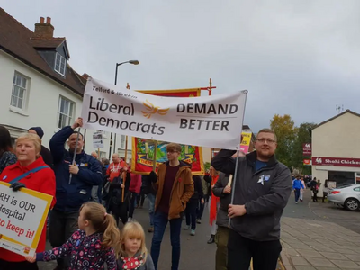 Telford & Wrekin Lib Dems march to save our A&E