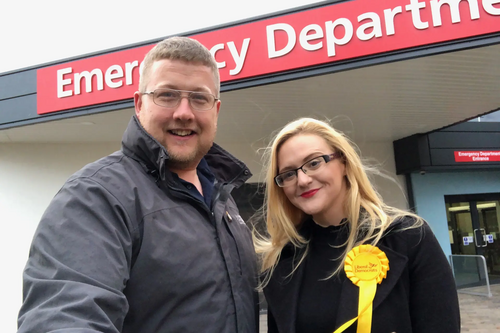 Lib Dem candidates Thomas Janke The Wrekin and Shana Roberts Telford