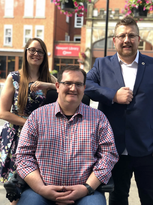 NickGarvey, Candidate in Newport South By-Election with Cllrs Sarah Syrda and Thomas Janke