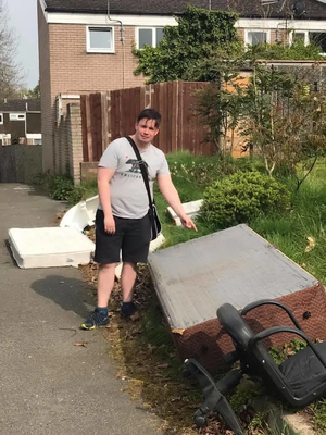 Greg Spruce Telford Woodside fly tipping April 2019