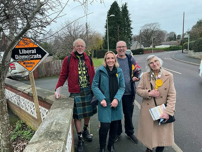 Telford and Wrekin activists join Helen Morgan on the campaign trail